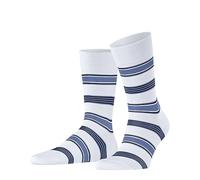 FALKE Men's Marina Stripe M So Cotton Patterned 1 Pair Socks, White 2000, 10-11