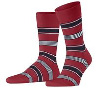Falke Mens Marina Stripe Socks - Scarlet Red