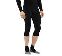 FALKE Men's Maximum Warm 3/4 M Ti Functional Yarn Quick Dry Base Layer Bottom 1 Piece, Black 3000-O, XXL