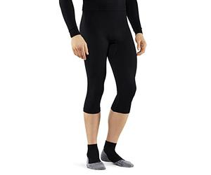 FALKE Men's Maximum Warm 3/4 M Ti Functional Yarn Quick Dry Base Layer Bottom 1 Piece, Black 3000-O, XXL