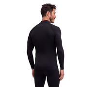 FALKE Men's Maximum Warm High Zip Neck M L/s Sh Functional Yarn Quick Dry 1 Piece Base Layer Top, Black 3000 Trend, L