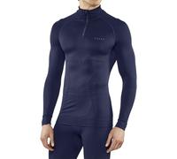 FALKE Men's Maximum Warm High Zip Neck M L/S SH Functional Yarn Quick Dry 1 Piece Base Layer Top, Blue (Space Blue 6116), L