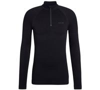 Falke Mens Maximum Warm Long Sleeved Zip Up Shirt - Black