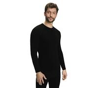 FALKE Men's Maximum Warm Round Neck M L/s Sh Functional Yarn Quick Dry Base Layer Top 1 Piece, Black 3000-O, S