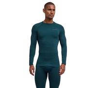 FALKE Men's Maximum Warm Round Neck M L/s Sh Functional Yarn Quick Dry 1 Piece Base Layer Top, Green Holly 7385 Trend, M