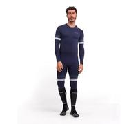 FALKE Men's Maximum Warm Round Neck M L/s Sh Functional Yarn Quick Dry 1 Piece Base Layer Top, Blue Space 6116 Trend, M