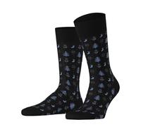 FALKE Men's Merry Party M So Cotton Patterned 1 Pair Socks, Black 3000, 5.5-8
