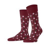 FALKE Men's Merry Party M So Cotton Patterned 1 Pair Socks, Red Scarlet 8228, 8.5-11