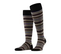 FALKE Men's Microblock M Kh Cotton Long Patterned 1 Pair Knee-High Socks, Grey Grey-White 3030, 8.5-9.5