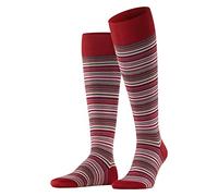 FALKE Men's Microblock M Kh Cotton Long Patterned 1 Pair Knee-High Socks, Red 8229, 8.5-9.5