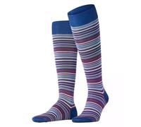FALKE Men's Microblock M Kh Cotton Long Patterned Knee-High Socks 1 Pair, Blue Stonewash 6004, 7-8