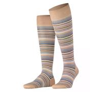 FALKE Men's Microblock M Kh Cotton Long Patterned Knee-High Socks 1 Pair, Brown Sesame 4390, 5.5-6.5