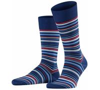Falke Mens Microblock Striped Socks - Royal Blue