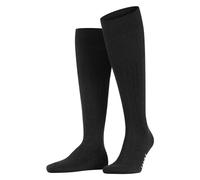 FALKE Men's Milano M Kh Cotton Long Plain 1 Pair Knee-High Socks, Grey Anthracite Melange 3190, 8.5-9.5