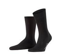 FALKE Men's Milano M So Cotton Patterned Socks 1 Pair, Black 3000, 7-8