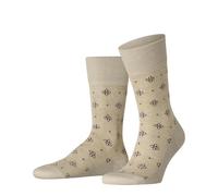 FALKE Men's Mosaic Floor M So Linen Cotton Patterned 1 Pair Socks, Beige Creme 2050, 10-11