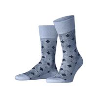 FALKE Men's Mosaic Floor M So Linen Cotton Patterned 1 Pair Socks, Blue Dream 6240, 7-8