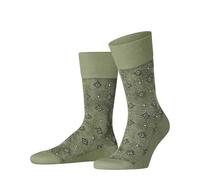 FALKE Men's Mosaic Floor M So Linen Cotton Patterned 1 Pair Socks, Green Kristall 7790, 8.5-9.5