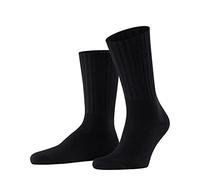 FALKE Men's Nelson M So Wool Plain 1 Pair Socks, Black 3000, 5.5-8