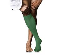 FALKE Men's No. 10 Knee-High Socks Breathable Cotton Long Silky Sheen Reinforced Flat Seam For Pressure-Free Toes Finely Ribbed Plain High-Quality Elegant For Dress Casual Business Looks 1 Pair