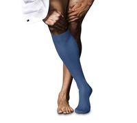 FALKE Men's No. 10 M Kh Cotton Long Plain 1 Pair Knee-High Socks, Blue Nautical 6531, 7-8