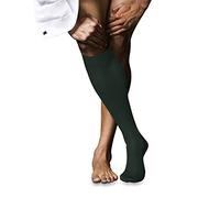 FALKE Men's No. 10 M Kh Cotton Long Plain 1 Pair Knee-High Socks, Green Hunter 7441, 7-8