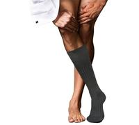 Falke Mens No 13 Finest Piuma Cotton Knee High Socks - Anthracite Mel Grey