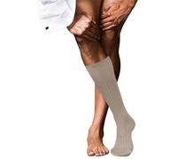 Falke Mens No 13 Finest Piuma Cotton Knee High Socks - Wheat Mel Beige