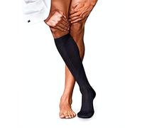 FALKE Men's No. 13 M Kh Cotton Long Plain 1 Pair Knee-High Socks, Blue Dark Navy 6370, 10-11