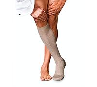 FALKE Men's No. 2 M Kh Cashmere Long Plain 1 Pair Knee-High Socks, Brown Pebble Melange 5416, 5.5-6.5