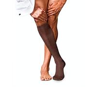 FALKE Men's No. 2 M Kh Cashmere Long Plain Knee-High Socks 1 Pair, Brown Teak Melange 5456, 8.5-9.5