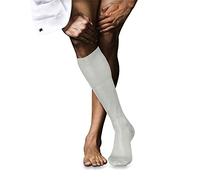 FALKE Men's No. 4 M Kh Silk Long Plain 1 Pair Knee-High Socks, White Off-White 2040, 10-11
