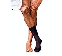 FALKE Men's No. 4 M So Silk Plain 1 Pair Socks, Blue Dark Navy 6370, 7-8