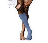 FALKE Men's No. 6 M Kh Wool Silk Long Plain 1 Pair Knee-High Socks, Blue Airy 6707, 7-8