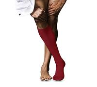 FALKE Men's No. 6 M Kh Wool Silk Long Plain 1 Pair Knee-High Socks, Red Cardinal 8156, 7-8