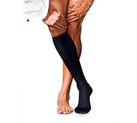 FALKE Men's No. 6 M Kh Wool Silk Long Plain 1 Pair Knee-High Socks, Blue Dark Navy 6370, 8.5-9.5