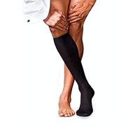 FALKE Men's No. 7 M Kh Wool Long Plain 1 Pair Knee-High Socks, Black 3000, 8.5-9.5