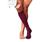FALKE Men's No. 7 M Kh Wool Long Plain 1 Pair Knee-High Socks, Red Barolo 8596, 10-11