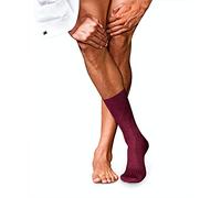 FALKE Men's No. 7 M So Wool Plain Socks 1 Pair, Red Barolo 8596, 8.5-9.5
