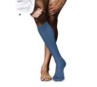 FALKE Men's No. 9 M Kh Cotton Long Plain 1 Pair Knee-High Socks, Blue Nautical 6531, 10-11