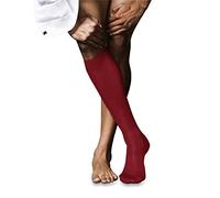 FALKE Men's No. 9 M Kh Cotton Long Plain 1 Pair Knee-High Socks, Red Cardinal 8156, 8.5-9.5