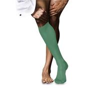 FALKE Men's No. 9 M Kh Cotton Long Plain Knee-High Socks 1 Pair, Turquoise Oceangreen 7506, 10-11