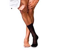 FALKE Men's No. 9 M So Fil D'Écosse Cotton Plain 1 Pair Socks, Black 3000, 5.5-6.5