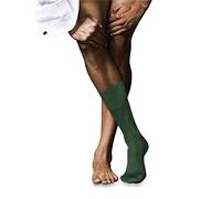 FALKE Men's No. 9 M So Fil D'Écosse Cotton Plain 1 Pair Socks, Green Hunter 7441, 8.5-9.5
