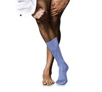 FALKE Men's No. 9 M So Fil D'Écosse Cotton Plain Socks 1 Pair, Blue Bleue 6543, 8.5-9.5