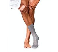 FALKE Men's No. 9 M So Fil D'Écosse Cotton Plain 1 Pair Socks, Grey Light Melange 3390, 7-8