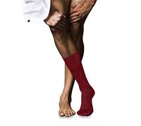 FALKE Men's No. 9 M So Fil D'Écosse Cotton Plain Socks 1 Pair, Red Cardinal 8156, 5.5-6.5
