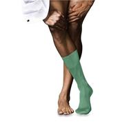 FALKE Men's No. 9 M So Fil D'Écosse Cotton Plain 1 Pair Socks, Turquoise Ocean Green 7506, 5.5-6.5