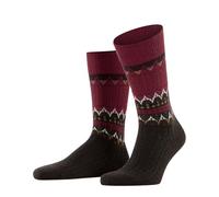 FALKE Men's Norseman M So Wool Patterned Socks, Red Ingle 8077, 5.5-8