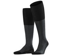 Falke Mens Oxford Stripe Knee High Socks - Black Mix
